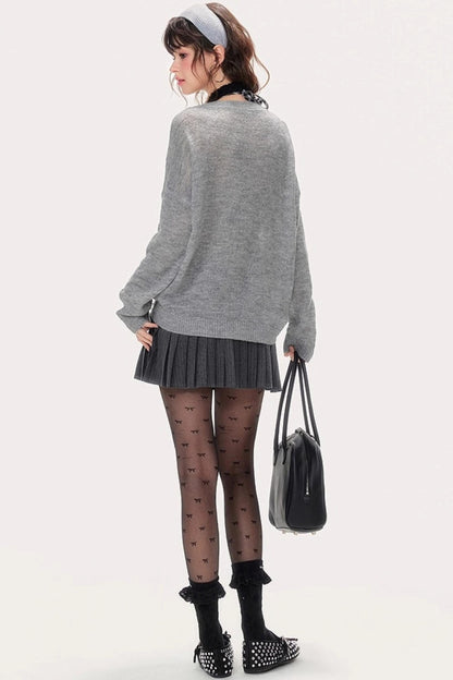 Cut-Out Knitted Sweater