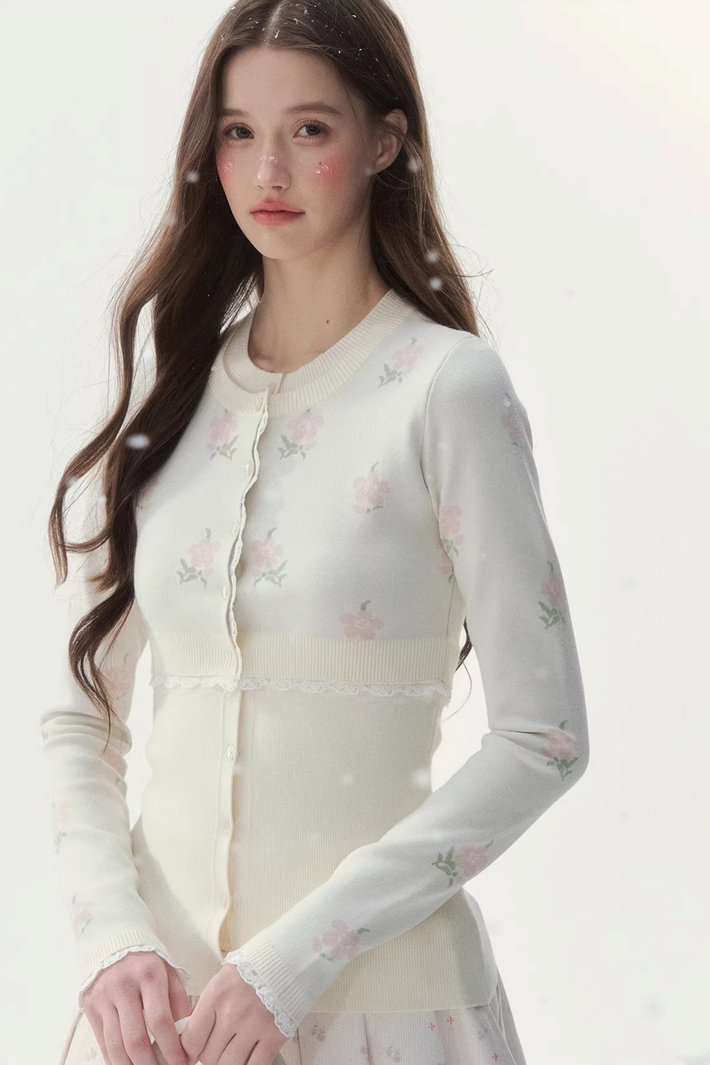 Floral Knitted Sweater Top