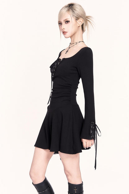 Romantic Lace Square Neck Dress