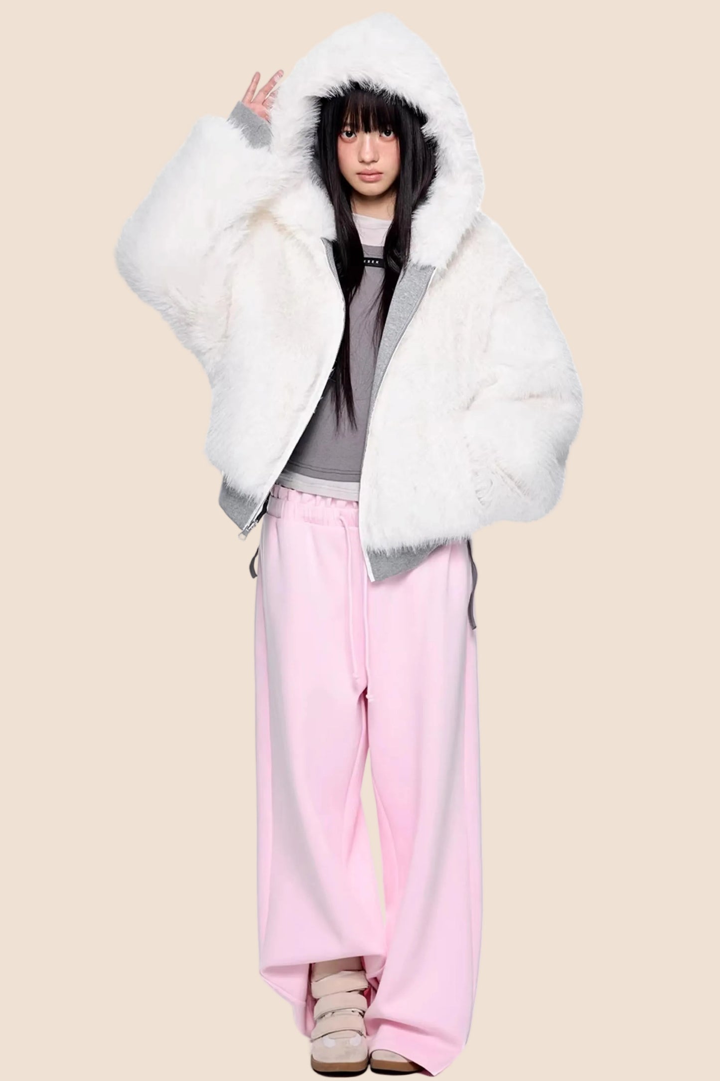 Reversible Furry Cotton Jacket