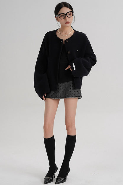 High Waist Wool Jacket