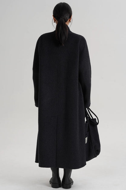 Temperament Stand-Up Woolen Coat