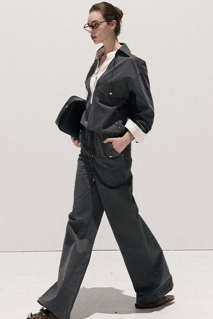 High Sense Cotton Shirt With Pants Set-Up