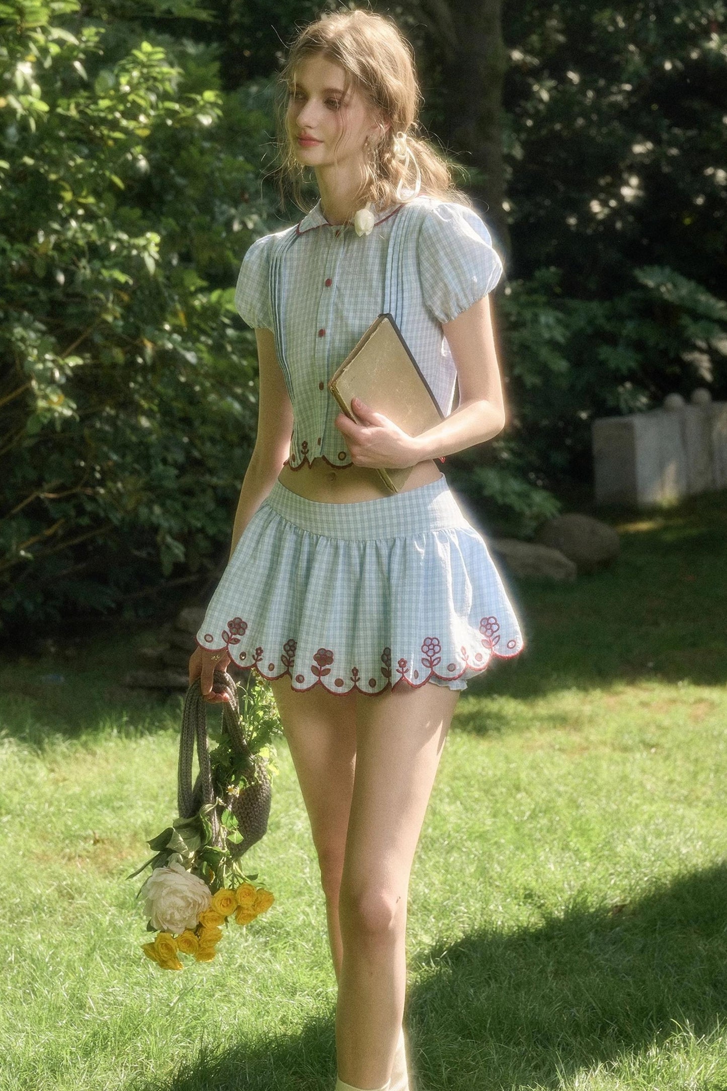 Pure Lace Airy Shirt Set-Up