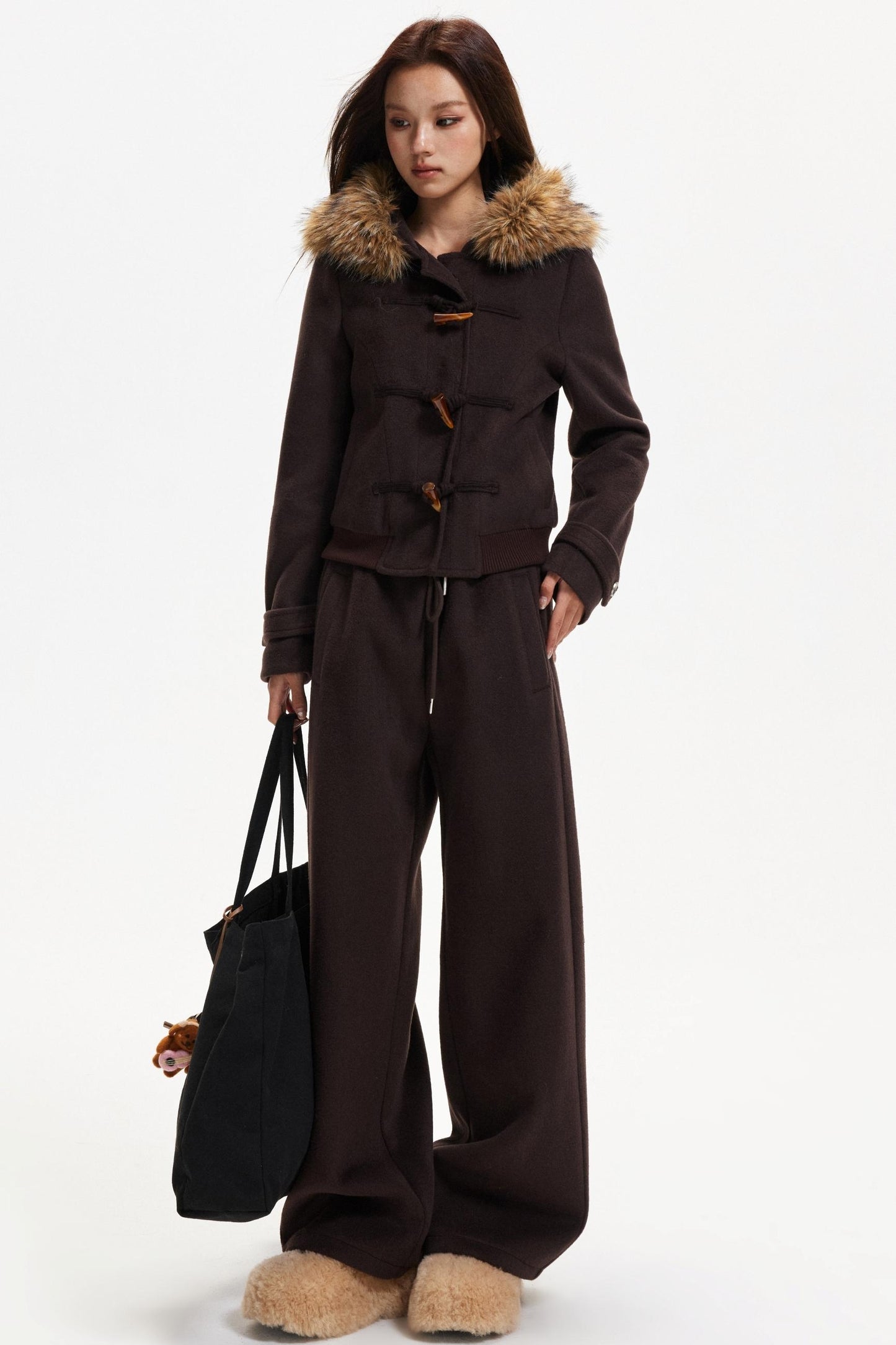 Retro Woolen Jacket & Pants Set-Up