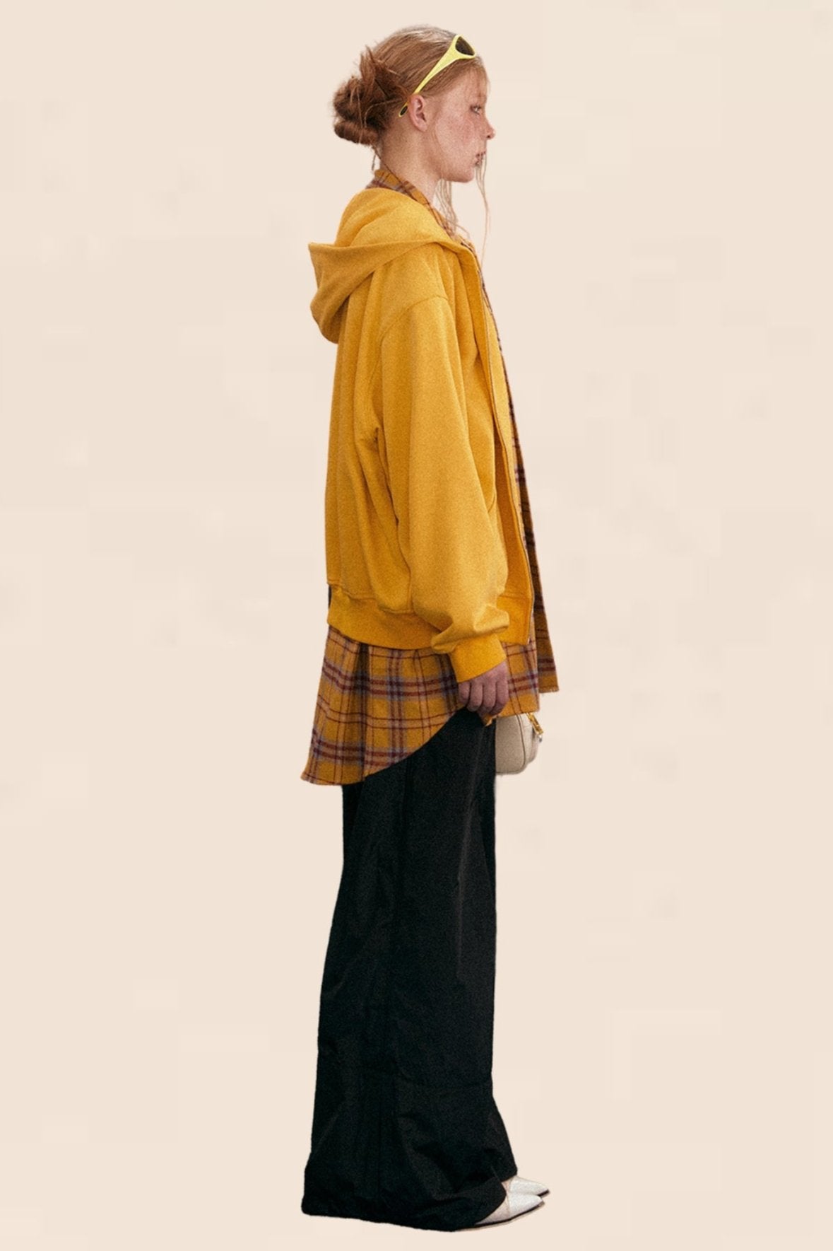 Pre-Fall Yellow Hooded Zipper Jacket