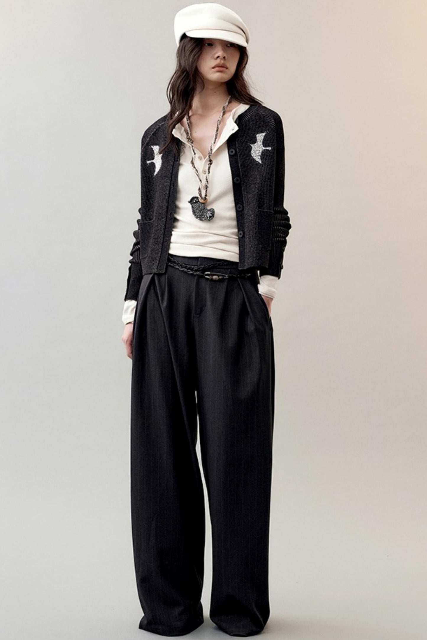 Feather Shadow Knitted Cardigan