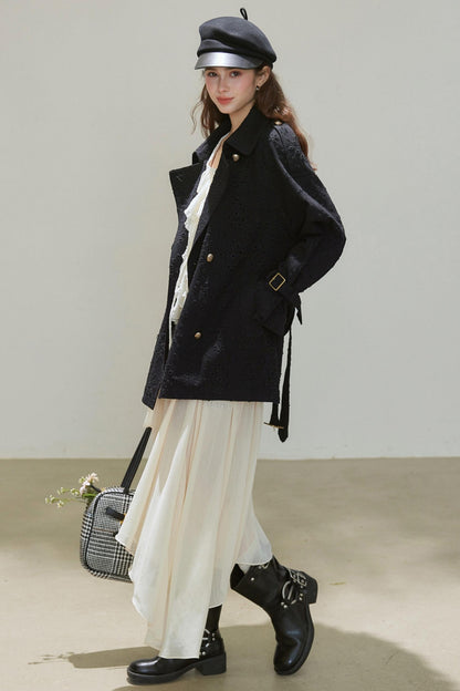 Autumn Double-Breasted Midi Coat