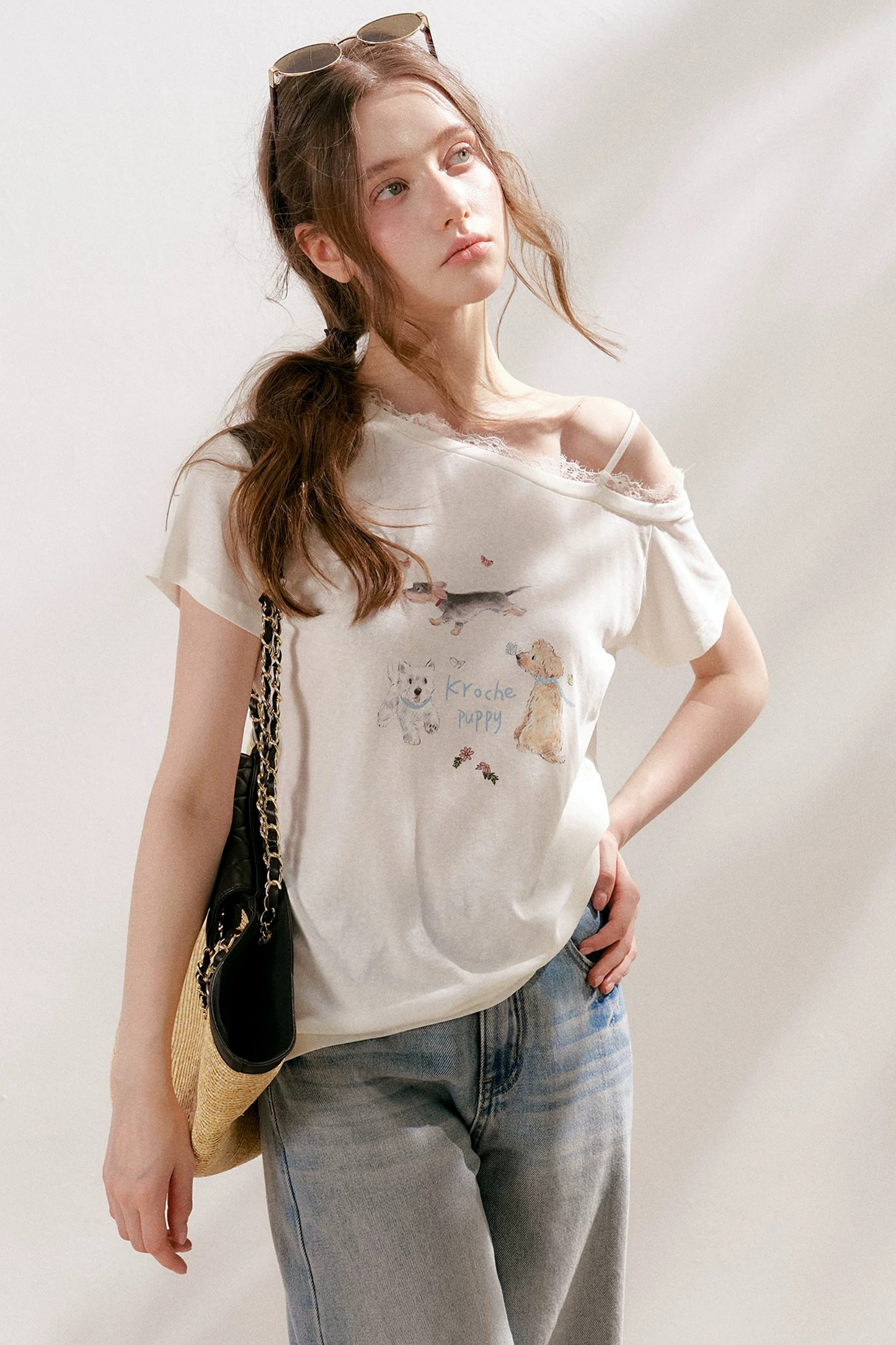 Lyocell Lace Trim Puppy Top