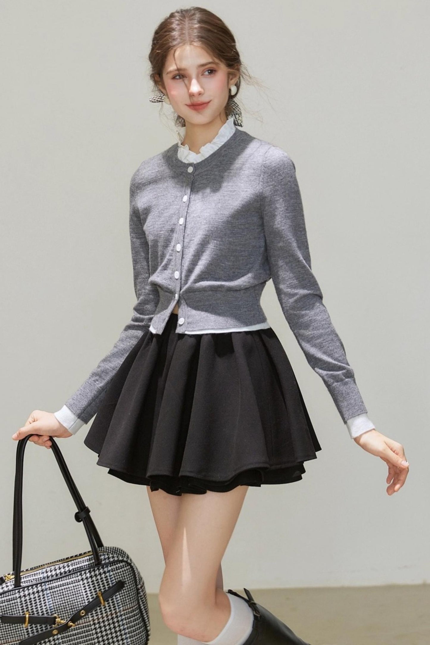 Knitted Polka Dot Cardigan