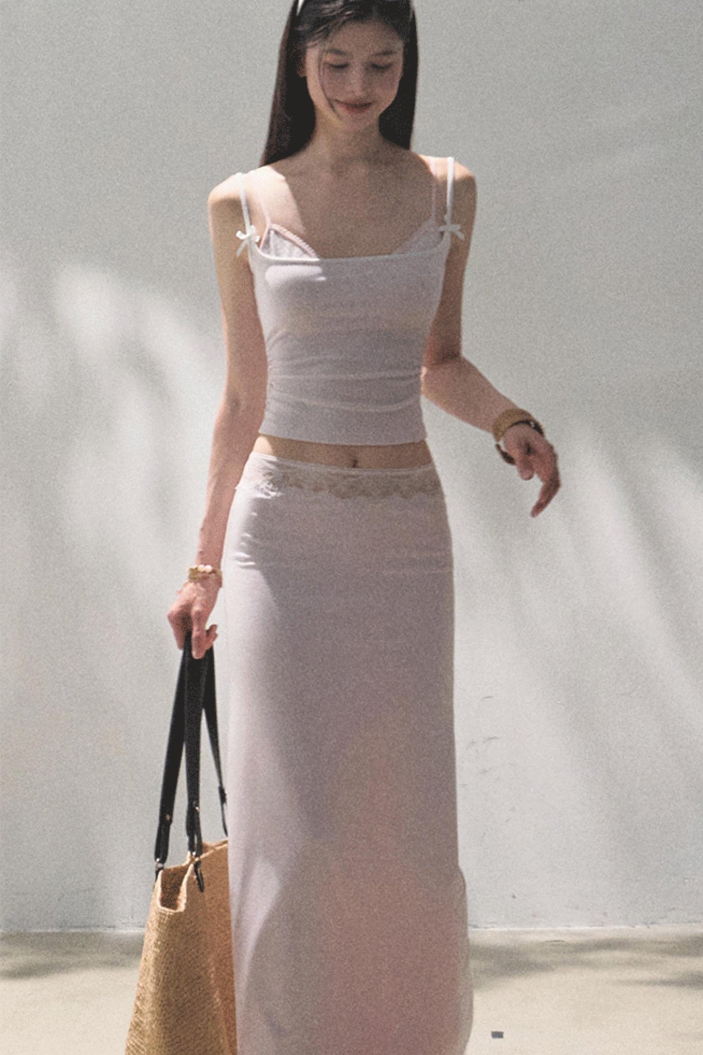 Stretch Chambray Camisole Set