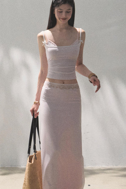 Stretch Chambray Camisole Set