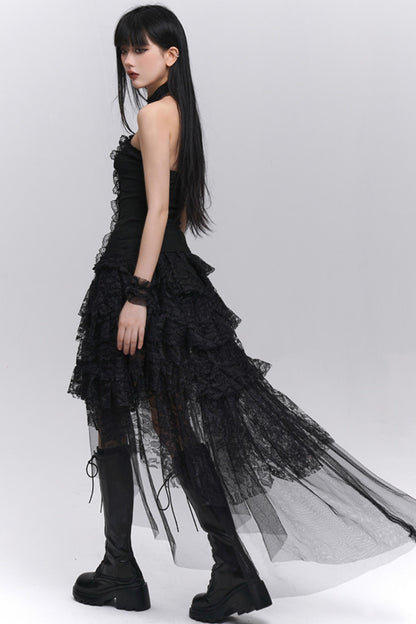 Gothic Lace Halter Skirt