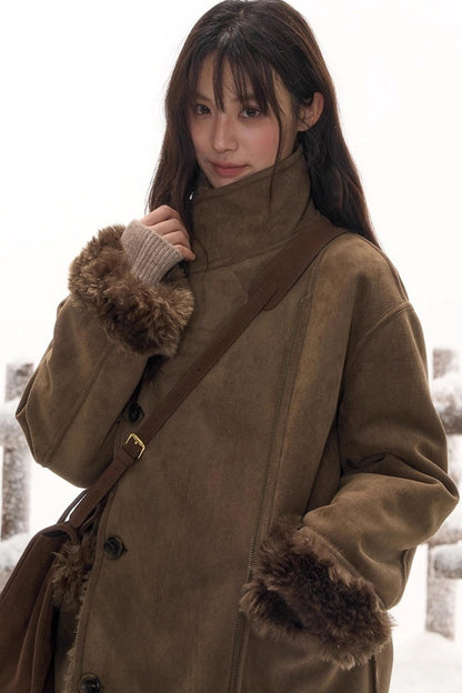 Reversible Leather Fur Coat