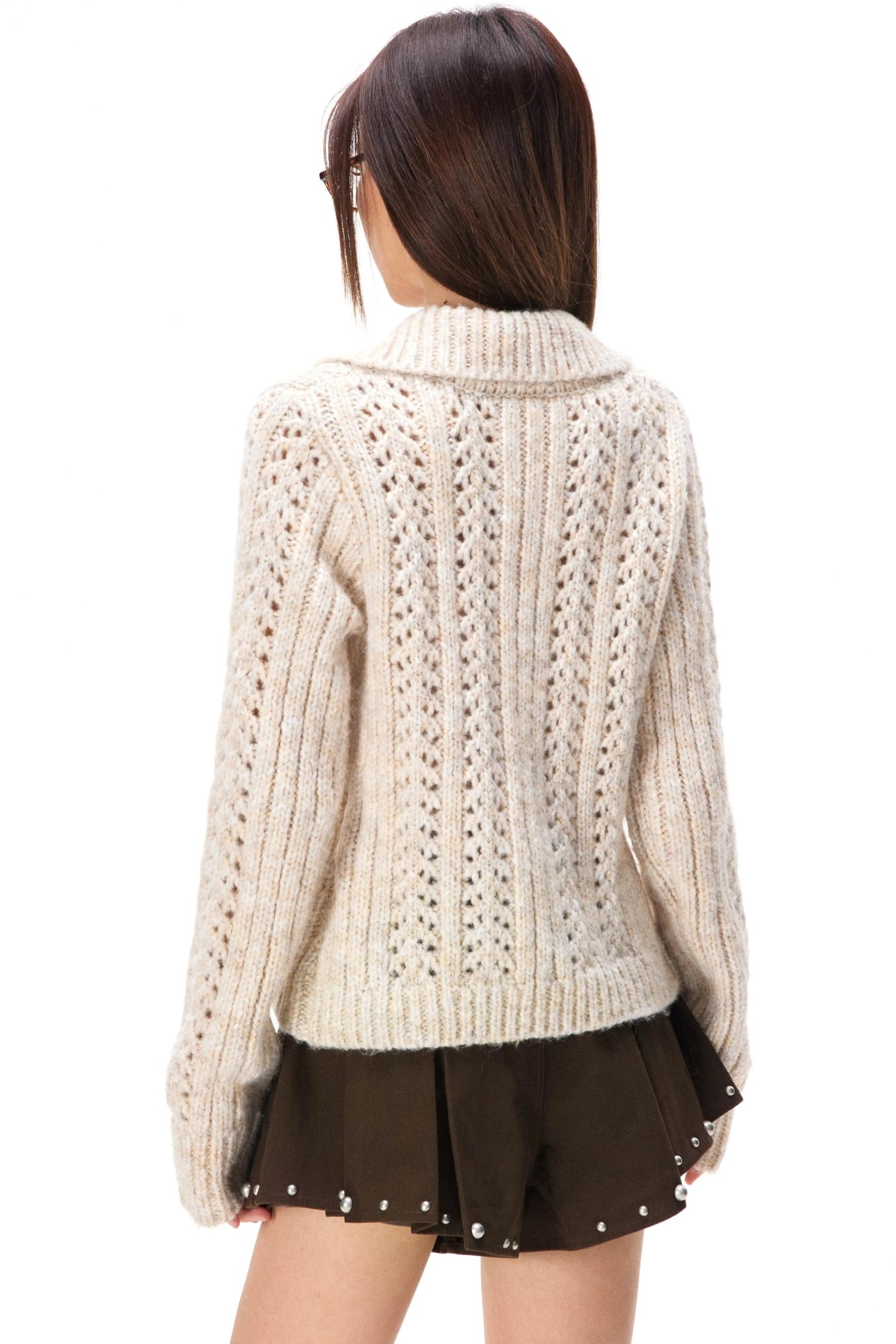 Häkelpullover mit Cut-outs