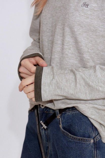 Color-Blocked Faux Sweater