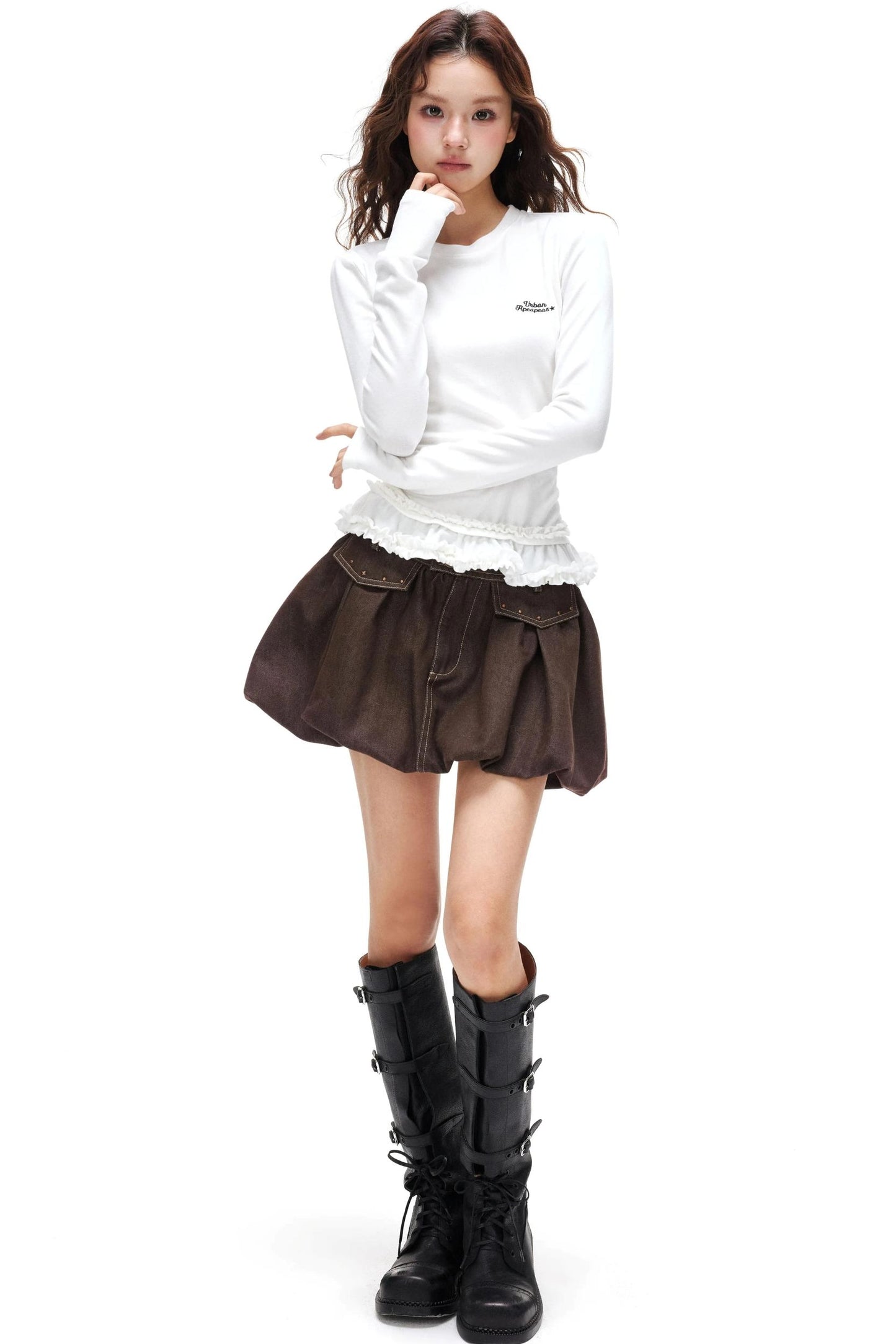 Floral Bud A-Line Skirt