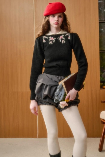 Wool Handmade Embroidered Sweater