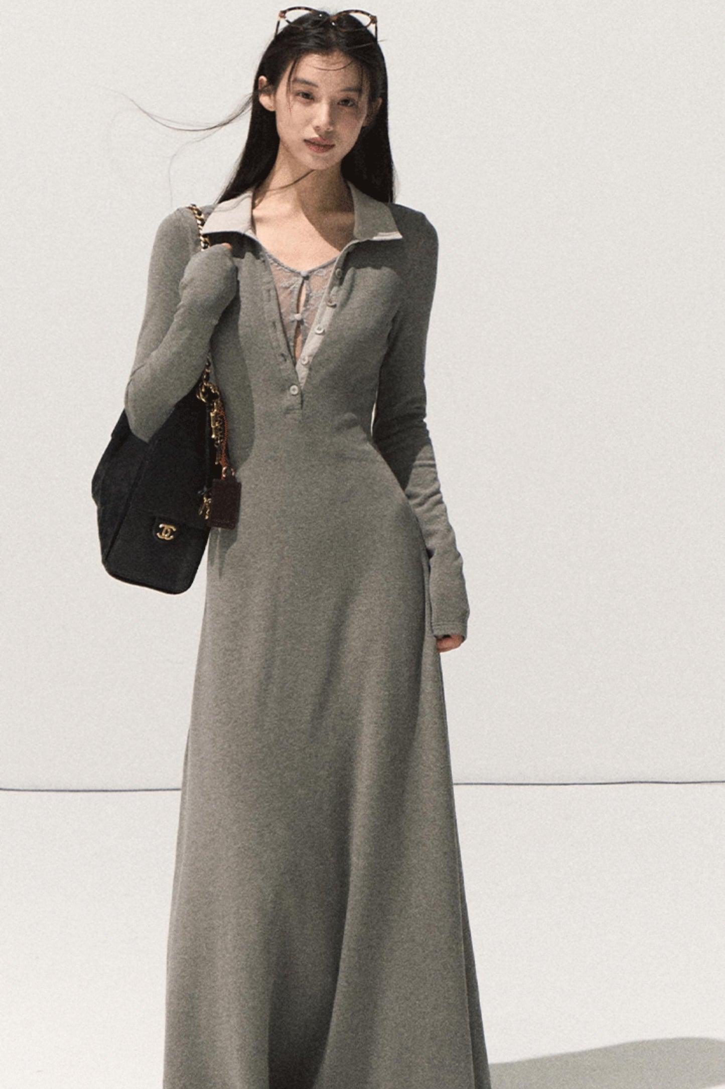 Smoke Cinched Waist Dress