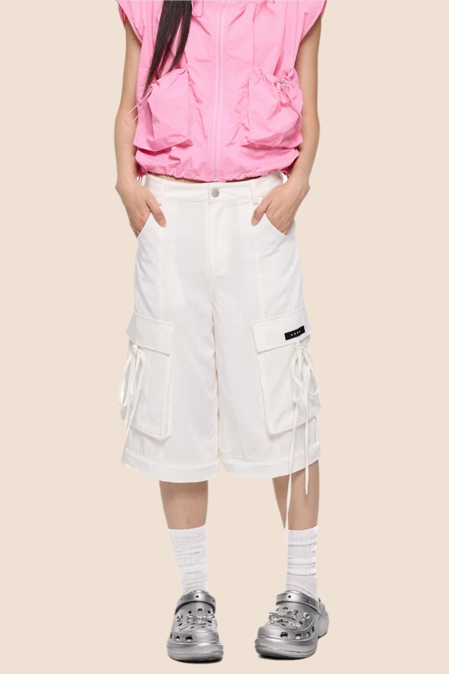 Removable Wide-Leg Slacks