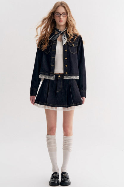 Lazy Romantic Denim Jacket Set-Up