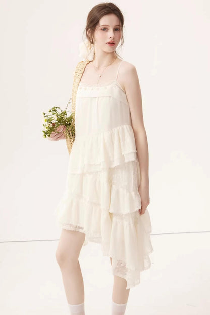 Sheer Irregular A-Line Dress