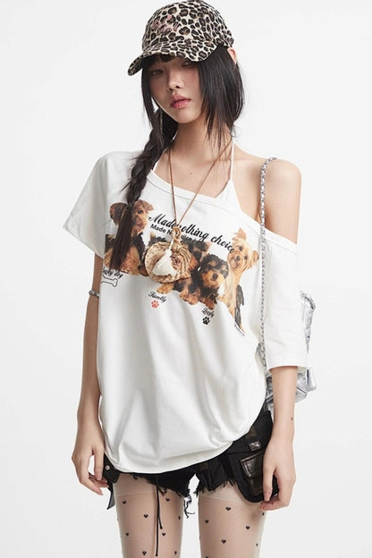 Slanted Shoulder Tee