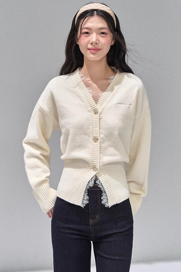 Lace Patchwork Knitted Sweater