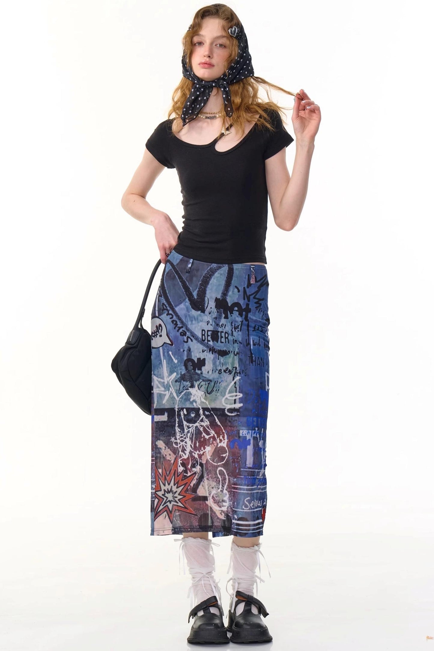 Vintage High-Waist Maxi Skirt