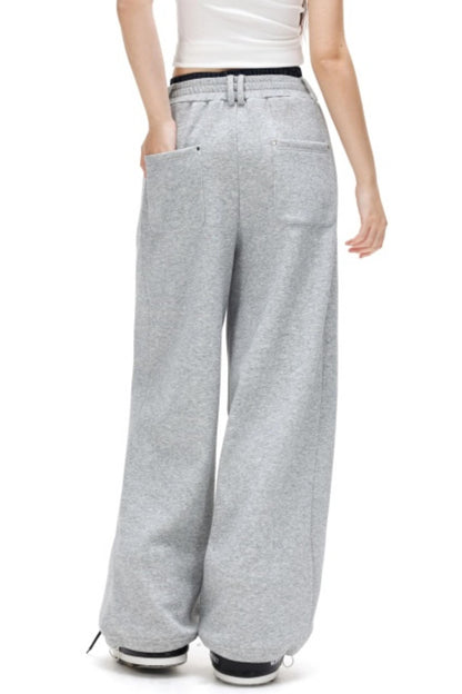 Plaid Patchwork Fleece-Lined Pants