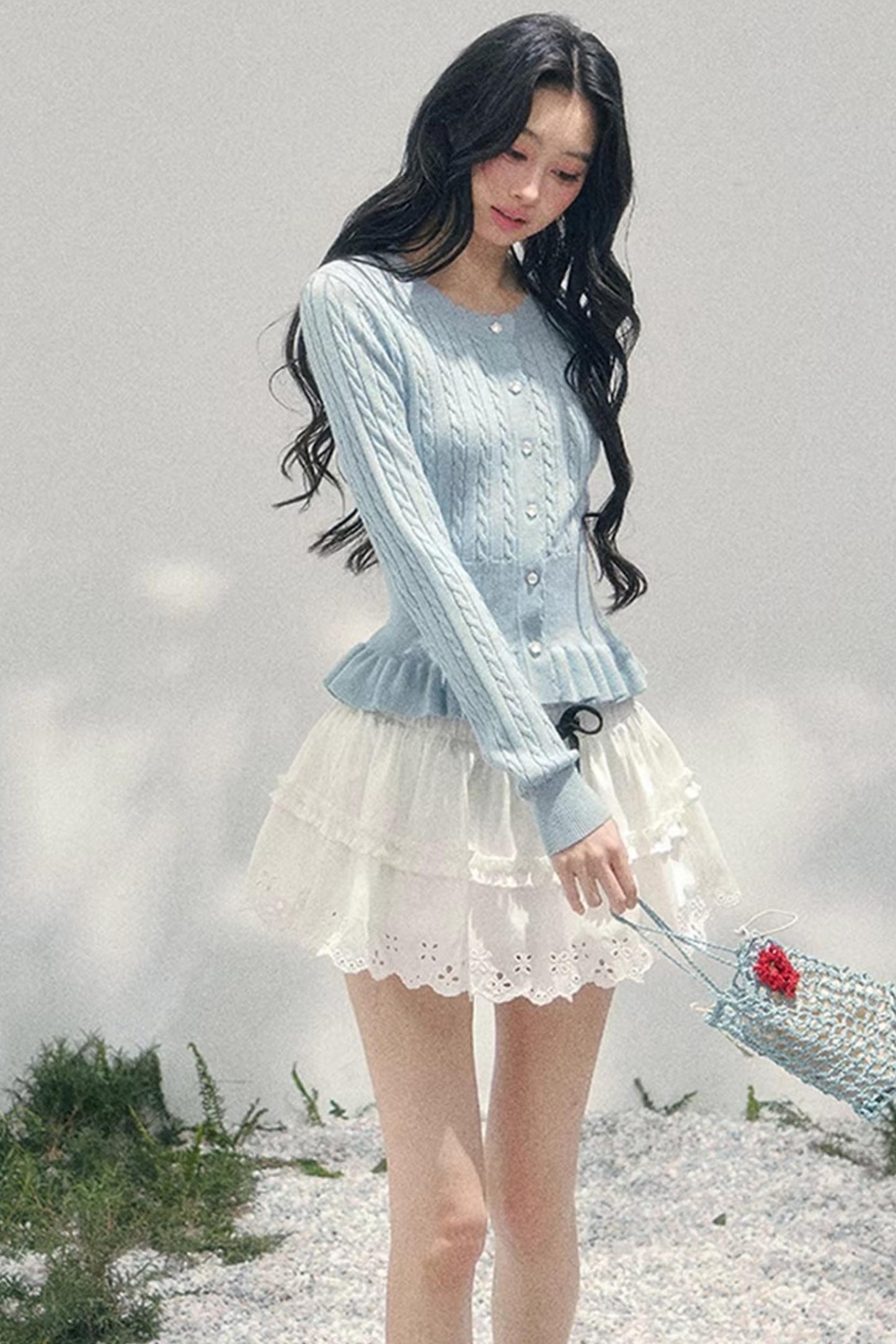 Pearl Soft Ode Ruffle Sweater