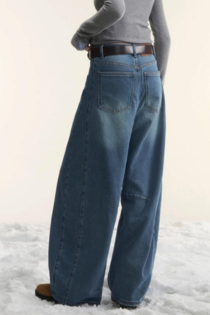Blue Fleece-Lined Scimitar Pants