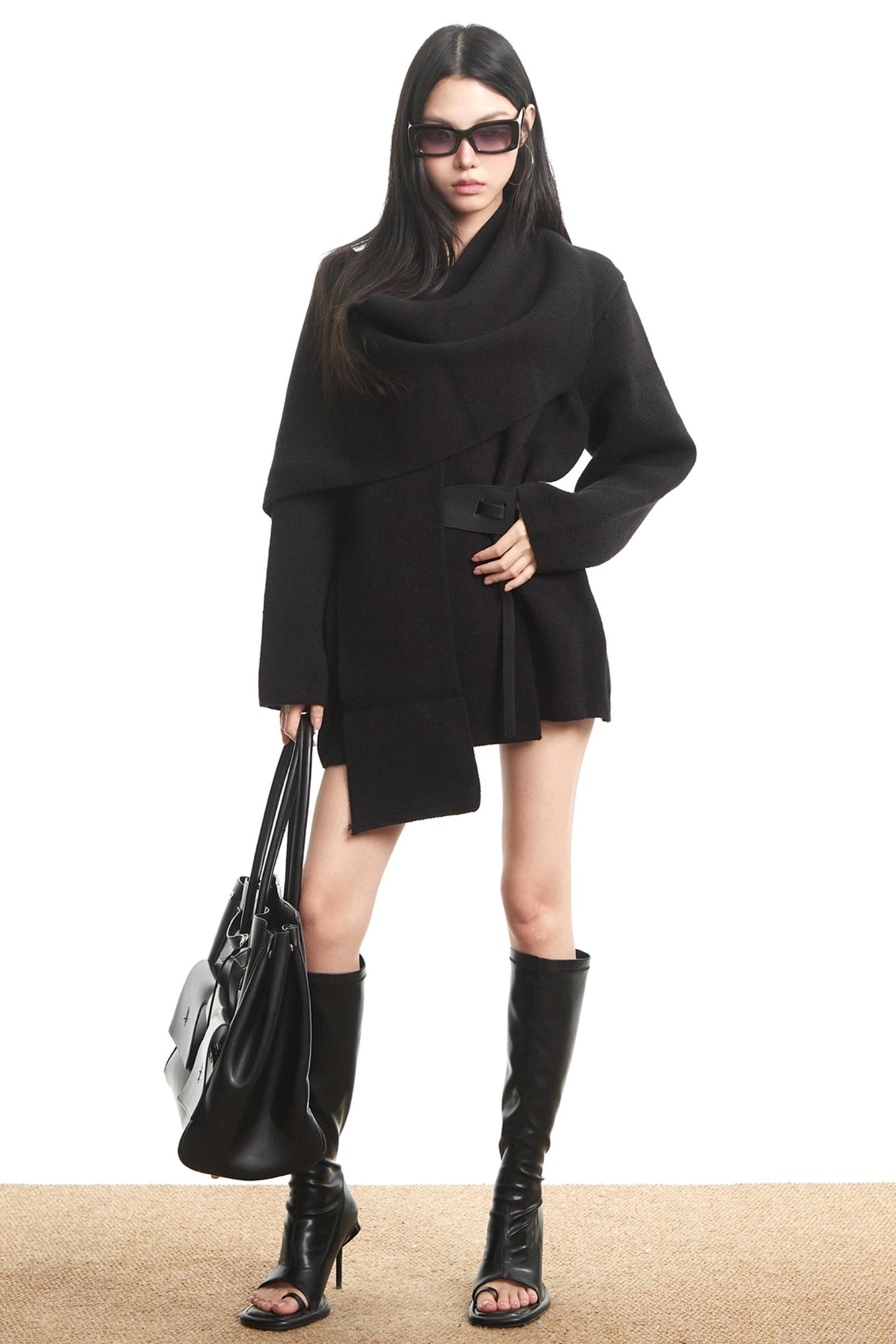 Korean Long Sleeve Knit Sweater Jacket