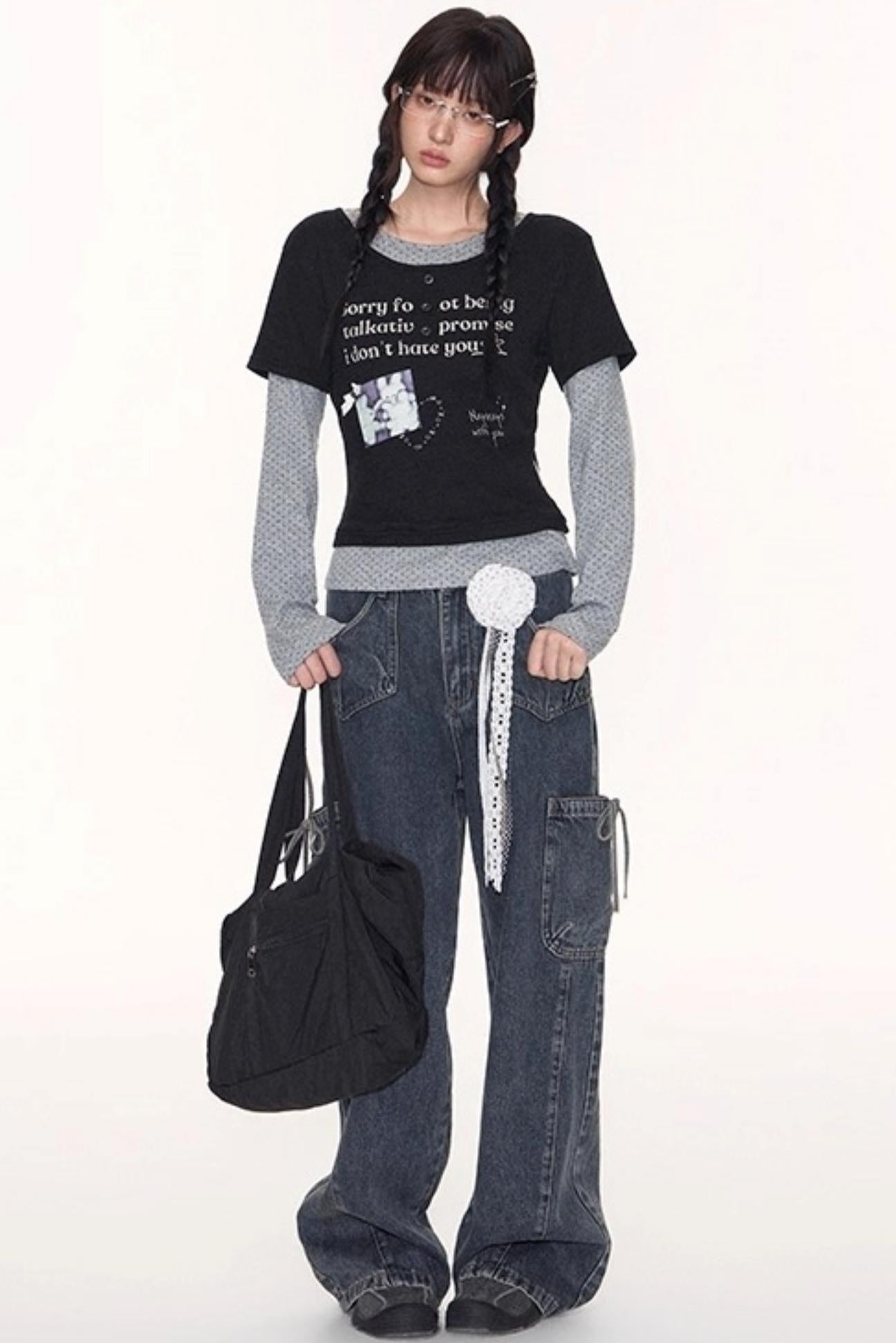 Vintage Cargo Wide-Leg Pants