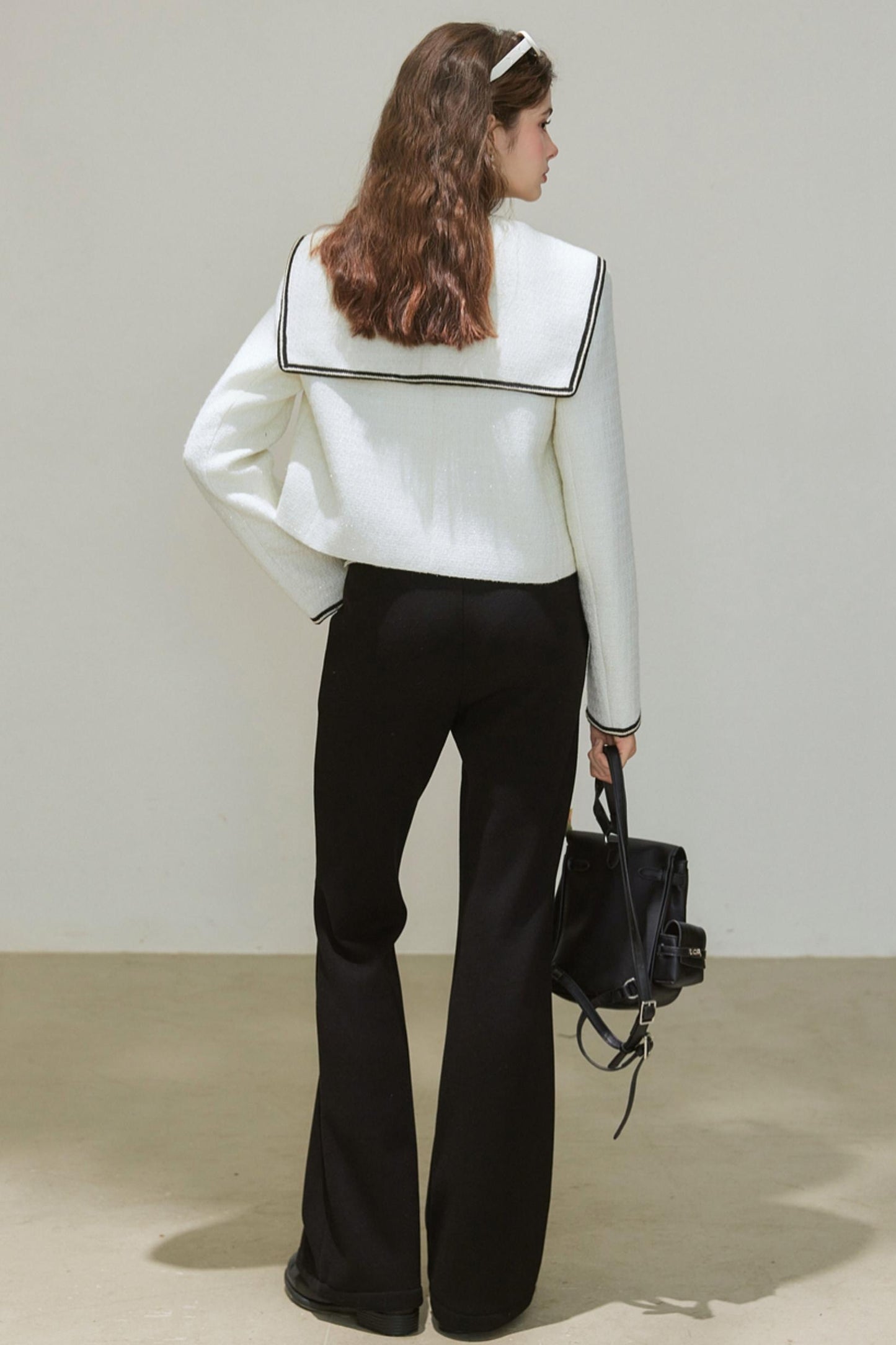 Wool Blend Silhouette Short Coat