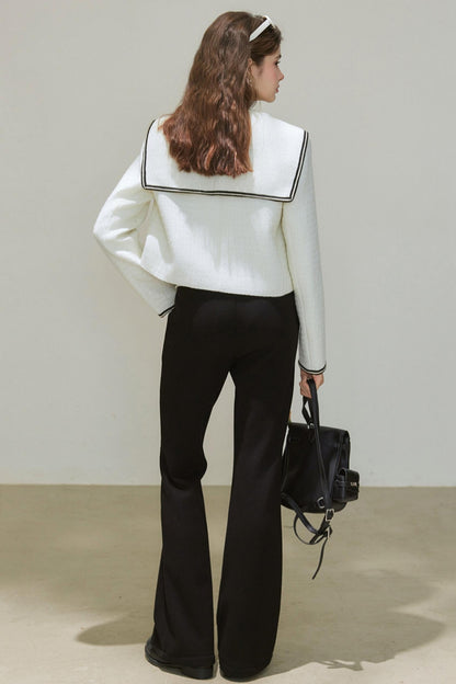 Wool Blend Silhouette Short Coat