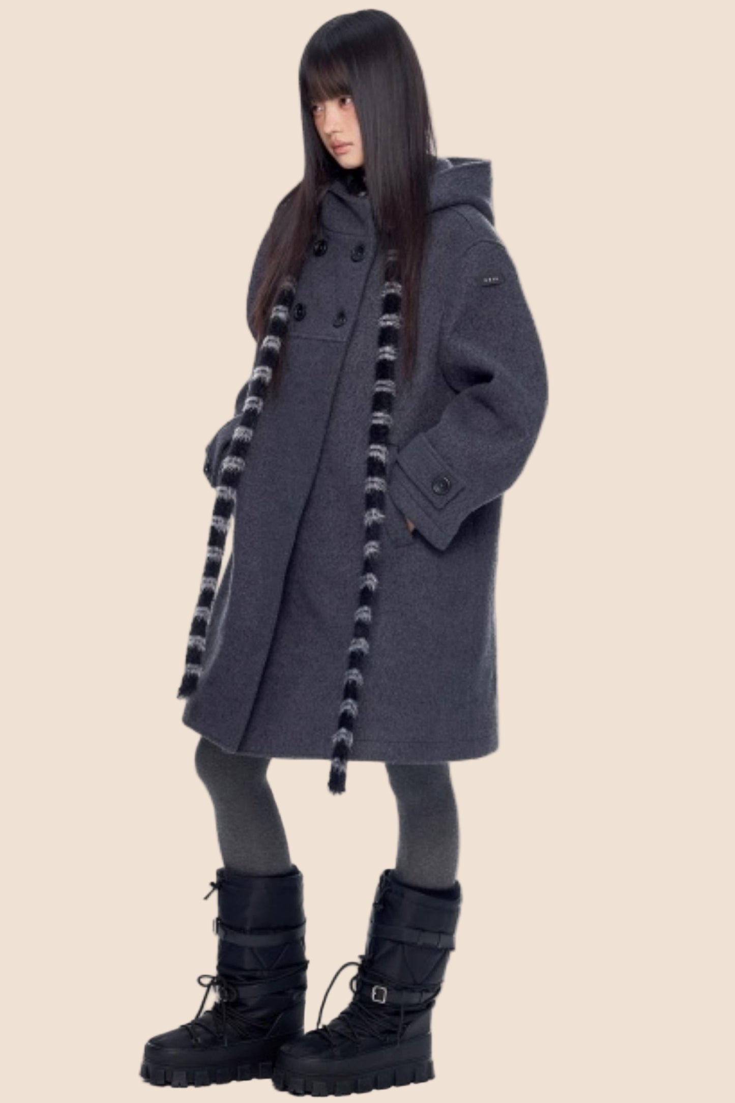 Retro Hooded Woolen Coat