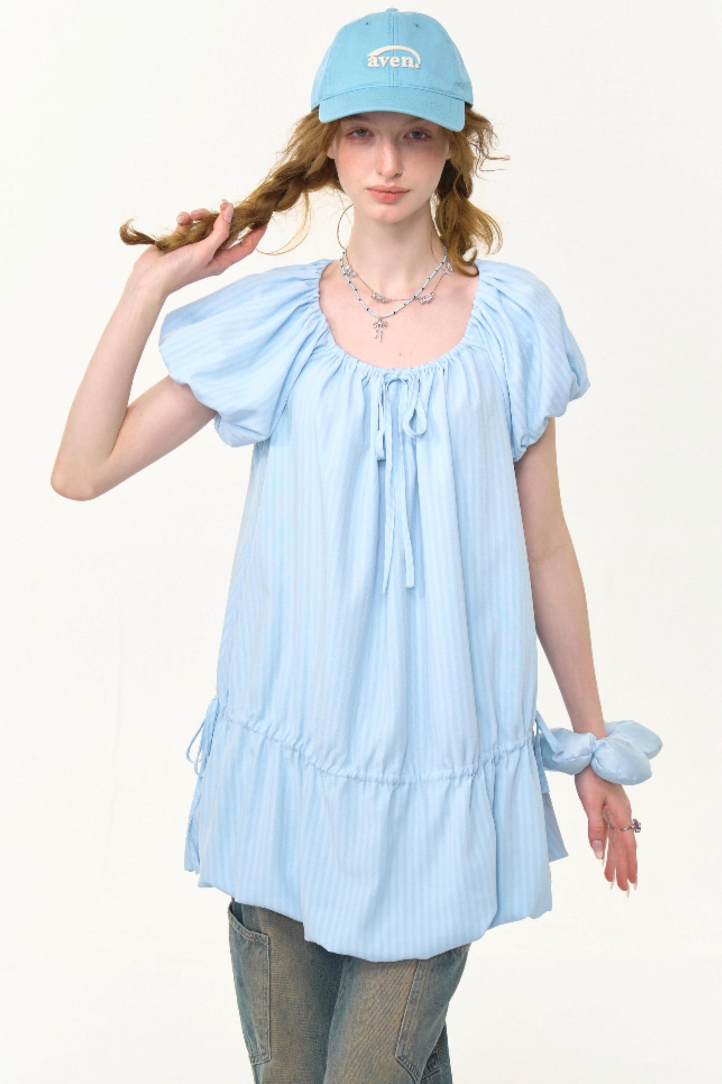 Summer Chic Bubble Sleeve Dress