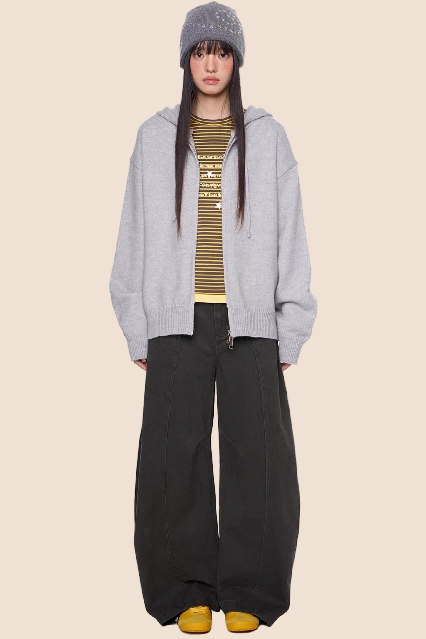 Fall Knit Hooded Cardigan