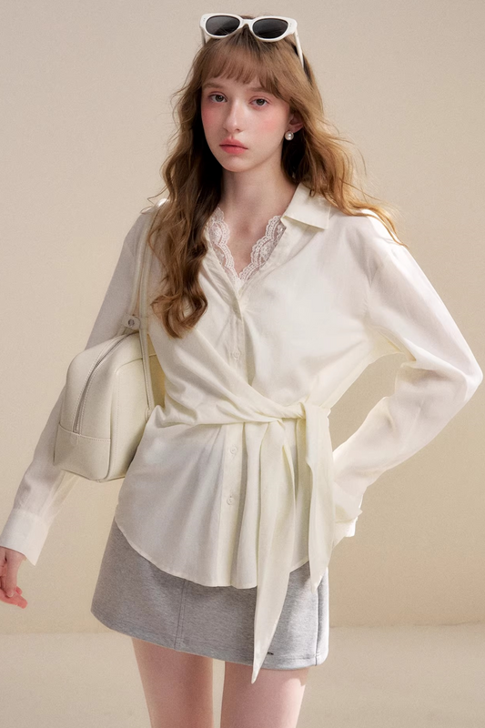 Romantic Lace Tencel Blouse