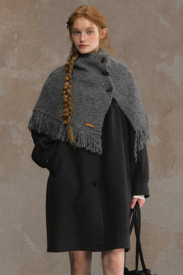 Sweetheart Pane Woolen Jacket Shawl Set-Up