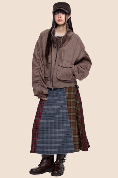 Autumn Drape Midi Skirt