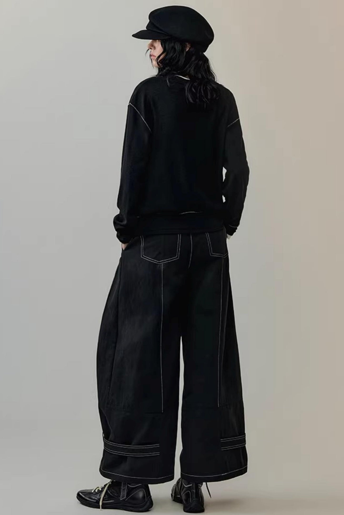 Embroidered Rose Color-Block Blouse