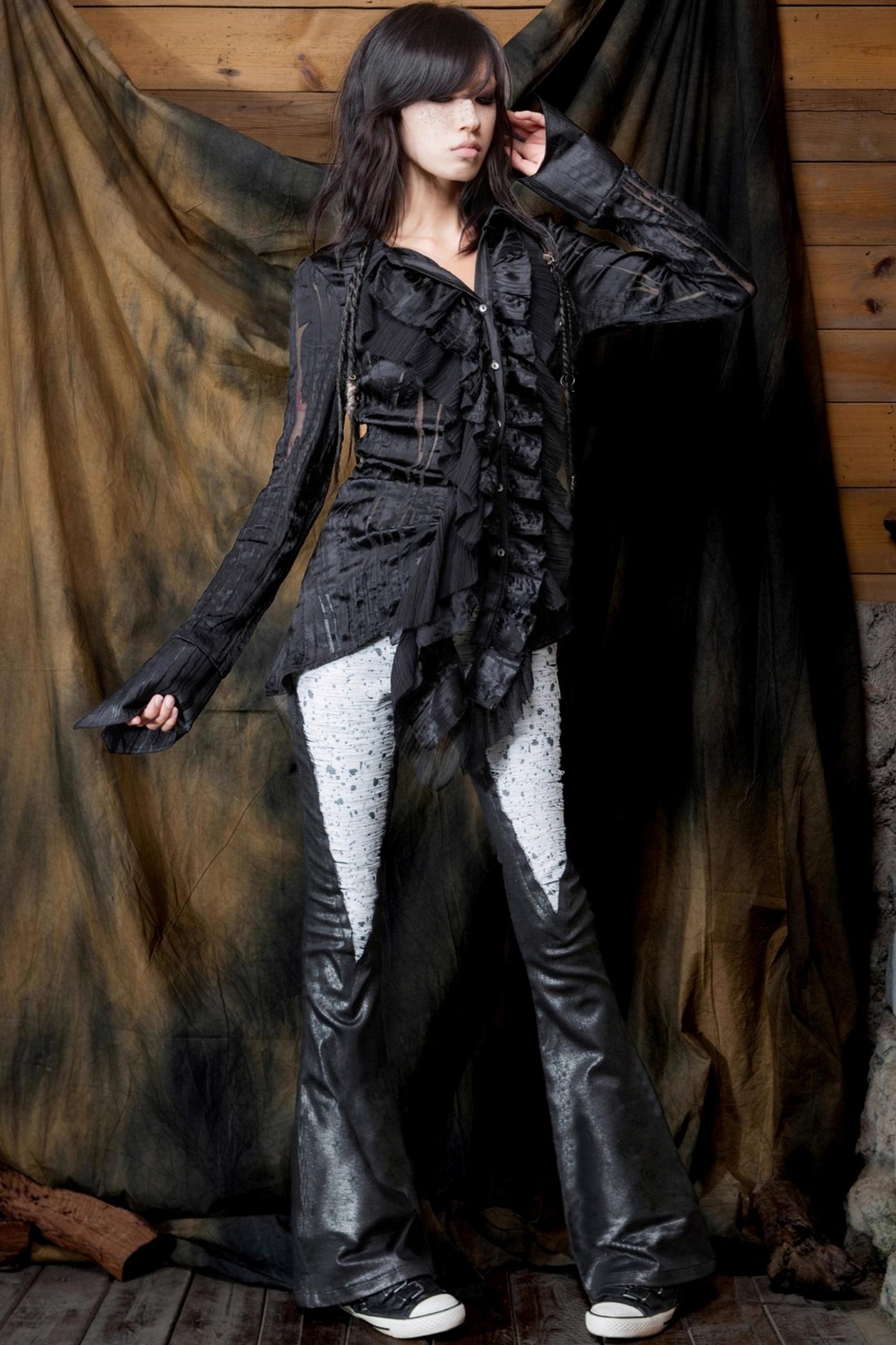 Retro Slimming Denim Trousers