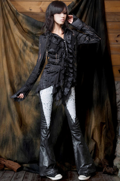 Retro Slimming Denim Trousers