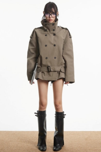 Retro Dark Khaki Work Jacket