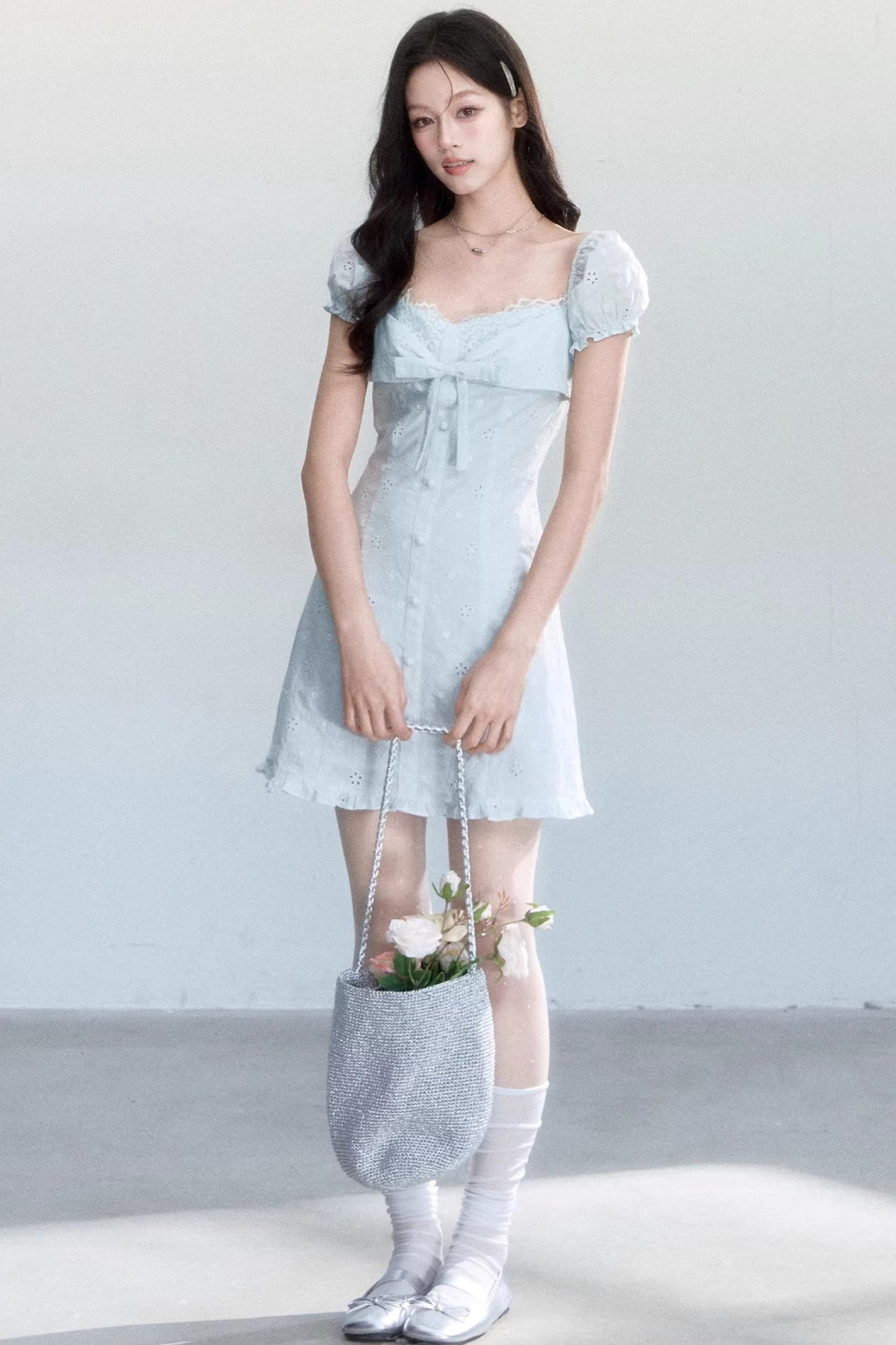 Light Blue Lace Dress