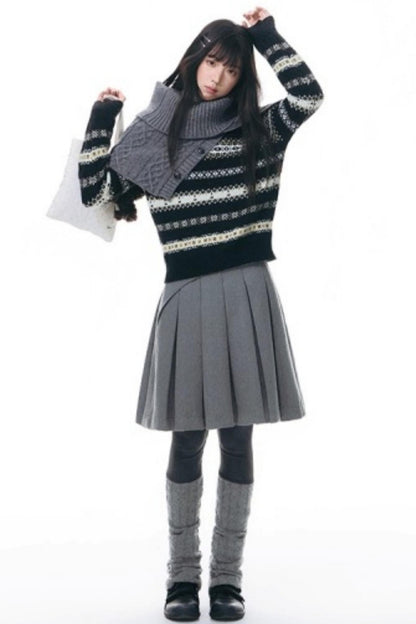 Fair Isle Jacquard Striped Sweater