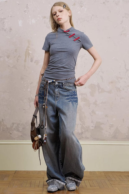 Slim Fit Colorblock Top