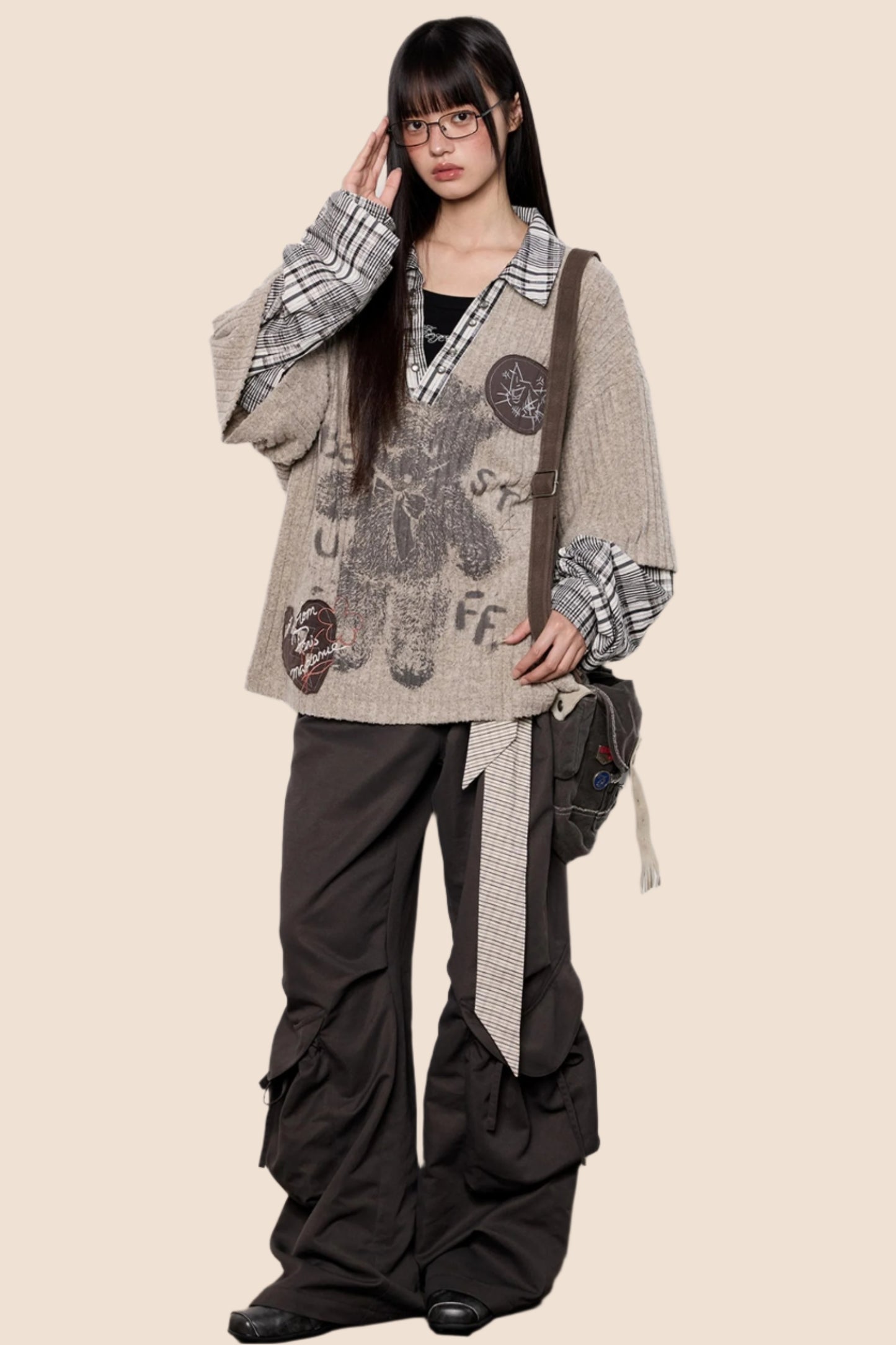 Graphic Knit Polo Shirt